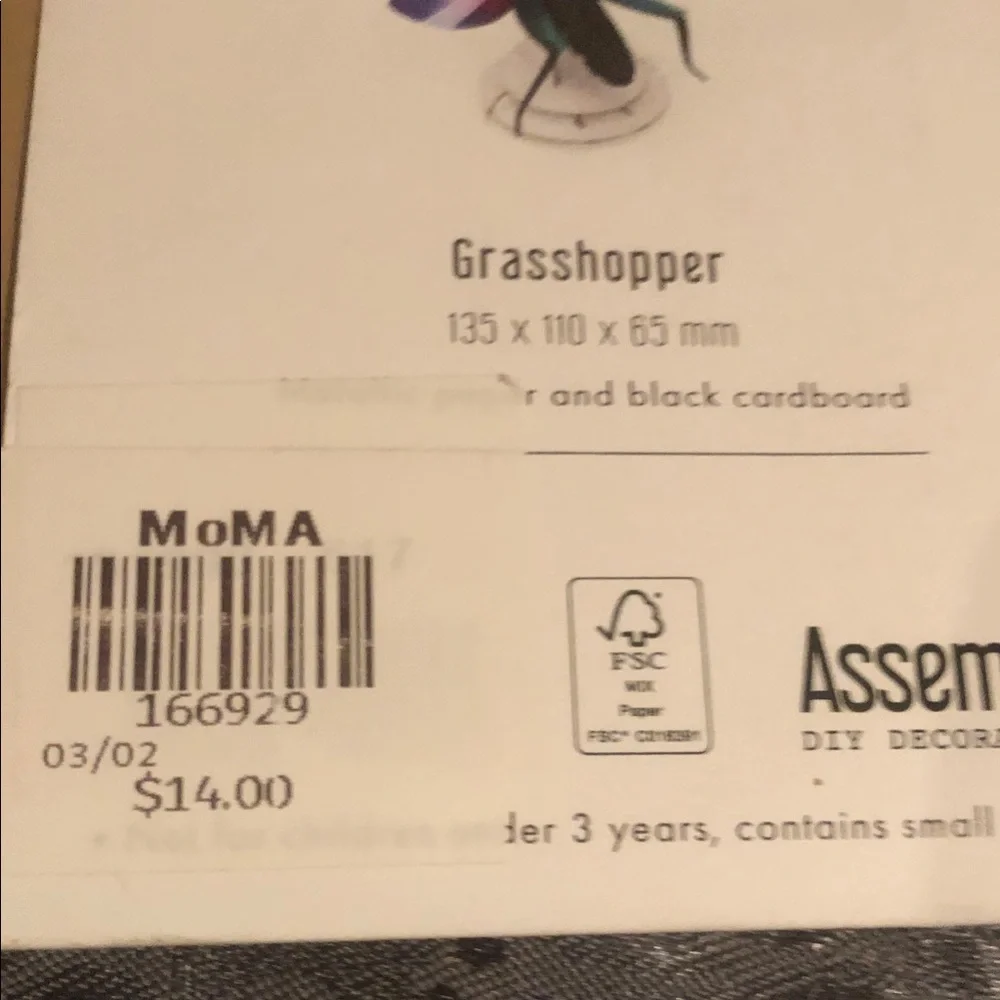 Moma Grasshopper Wall Puzzle Green, Purple, Teal, Pink, Black
